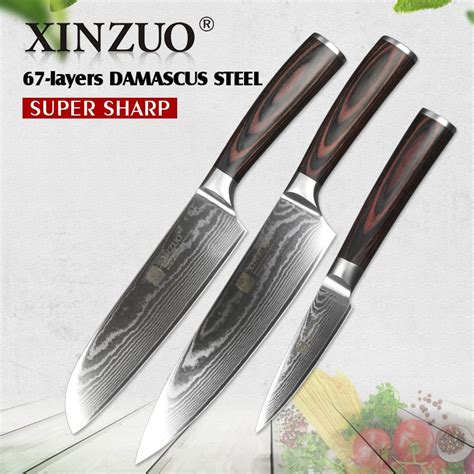 Xinzuo Pcs Kitchen Knives Sets Vg Damascus Stainless Steel High