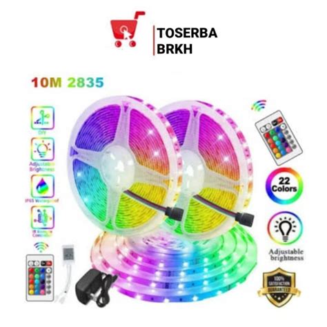 Jual Lampu Led Strip Rgb Warna Warni Ip Waterprof Komplit Sett