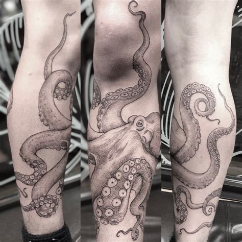 Octopus Tattoo On Thigh