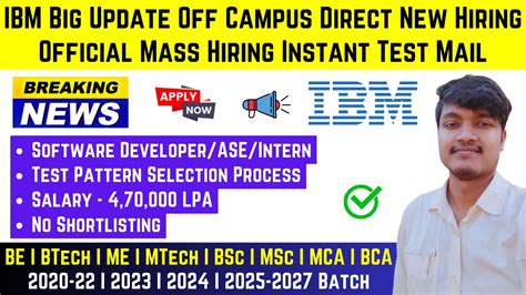 Ibm Biggest Official New Mass Hiring Started