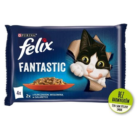 Felix Fantastic Karma dla kotów wiejskie smaki w galaretce 340 g 4 x