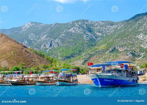 pleasure boats  adrasan bay  mediterranean sea excursion turkish