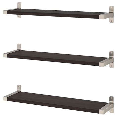 Bergshult Granhult Wall Shelf Combination Brown Blacknickel Plated