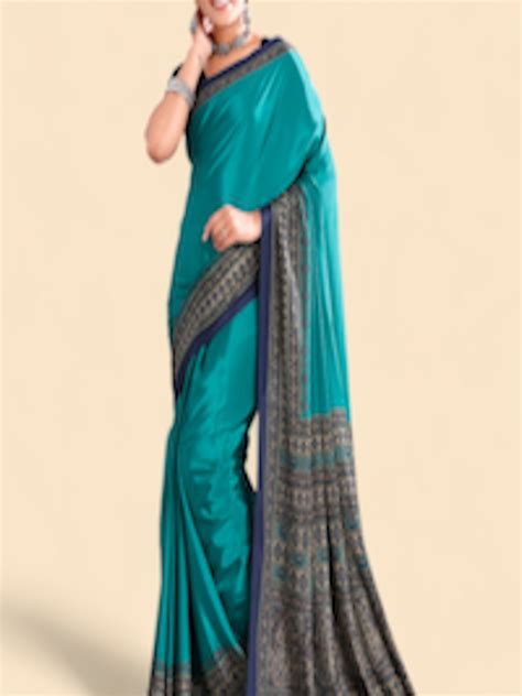 Buy Kasak Ethnic Motifs Printed Poly Crepe Saree Sarees For Women