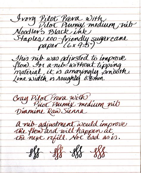 Pilot Prera Italic Nib Writing Comparison Margana Flickr