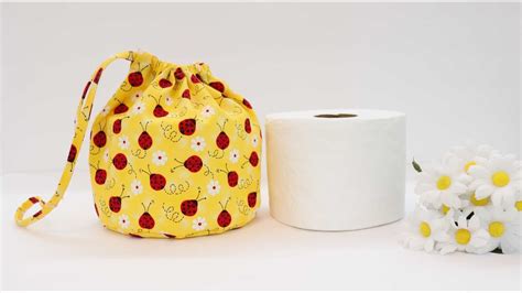 Sew A Round Toilet Paper Drawstring Bag Detailed Instructions