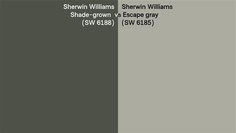 Sherwin Williams Shade Grown Vs Escape Gray Side By Side Comparison