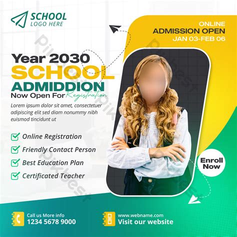School Admission Open Advertisement And Social Media Post Psd Free
