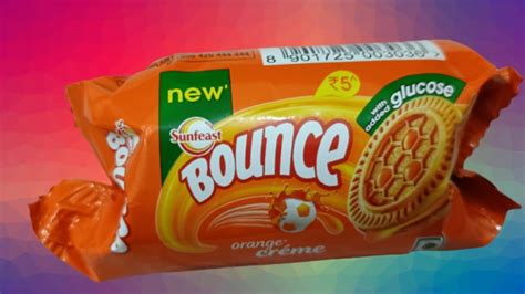 Sunfeast Bounce Orange Cream Biscuit Yummy Orange Cream Biscuit YouTube