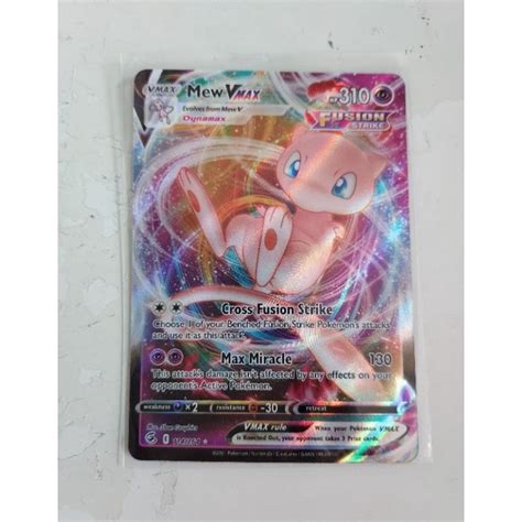 Pokemon Mew Vmax Fusion Strike Card Shopee Singapore