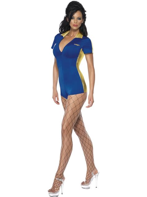 Adult Fever Star Pilot Jumpsuit Sexy Sci Fi Fancy Dress Costume Ladies