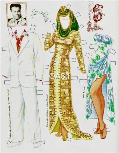 VINTAGE UNCUT MARIA MONTEZ TURHAN BEY PAPER DOLLS 1 TOP REPRODUCTION