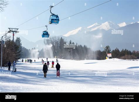 Bansko Bulgaria February 11 2023 Bulgarian Winter Ski Resort