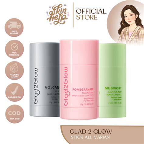 Jual Glad2Glow Stick Varian Volcano Clay Pomegranate Brightening Clay