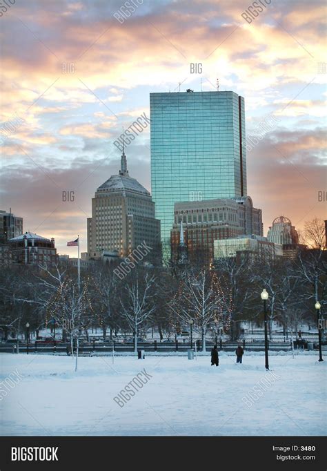 Boston Skyline Winter Image & Photo (Free Trial) | Bigstock