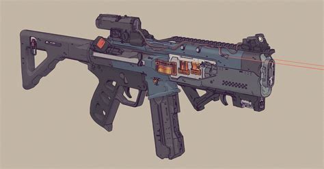 Artstation Subs Elijah Mcneal Sci Fi Weapons Weapon Concept Art