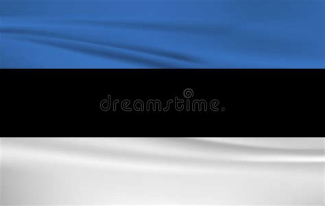 Illustration Of A Waving Flag Of The Estonia Stock Vector