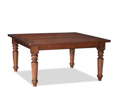 Sumner Square Dining Table Rustic Mahogany Pottery Barn