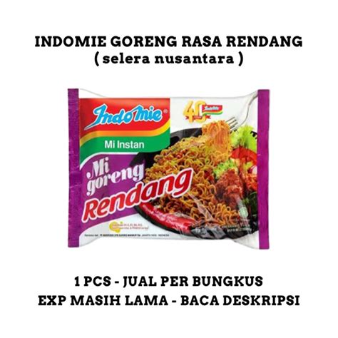 Jual Indomie Goreng Rasa Rendang Selera Nusantara 1 Paket Isi 1Pcs