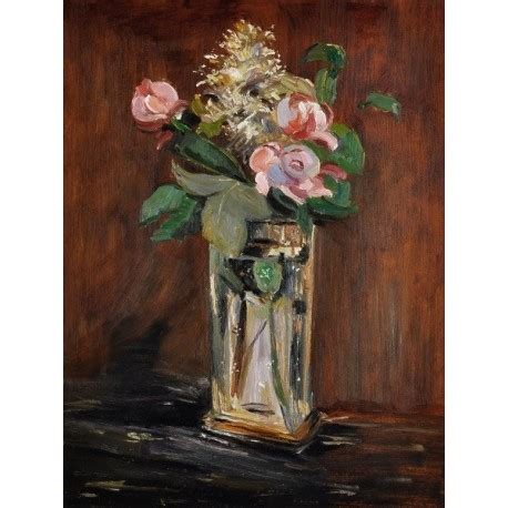 Flowers In A Crystal Vase By Edouard Manet Oil Painting Art Gallery