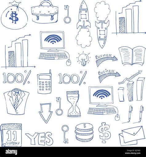 Doodle Of Hand Draw Business Theme Stock Vector Image Art Alamy