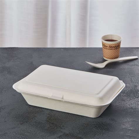 Compostable Biodegradable Sugarcane Bagasse Pulp Take Away Packaging