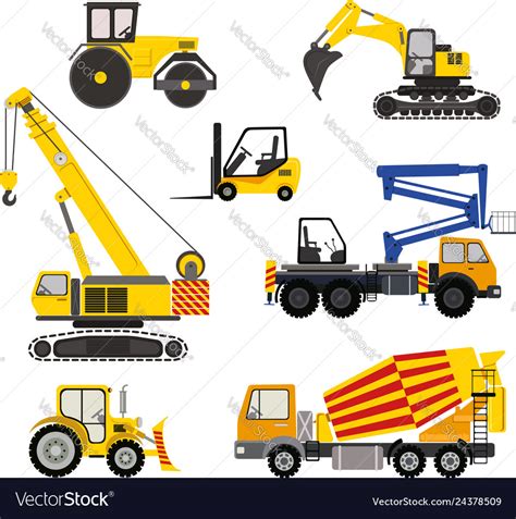 Cartoon road machinery Royalty Free Vector Image