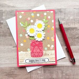 Boss Day Card, Happy Bosses Day Card, Boss Day Gift, Happy Boss Day Card for Women, Daisy Card ...