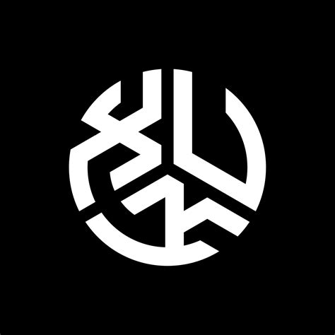 XUK letter logo design on black background. XUK creative initials ...