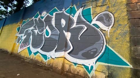 Graffiti Gray Piece Teor Youtube