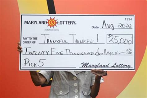 Maryland Woman Wins 25000 Lottery Prize With Numbers From Sisters