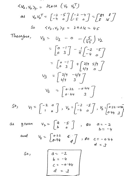 Solved Finding The Orthogonal Basis Using The Gram Schmidt Process