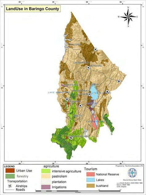 Spatial Map of Baringo County Showing Land use. | Download Scientific ...