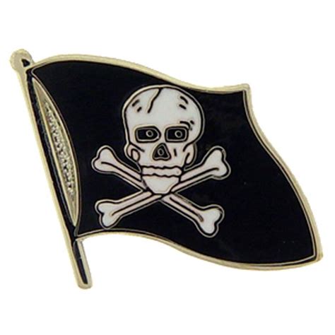 Skull & Crossbones Pirate Flag Wavy Pin 1" | Michaels