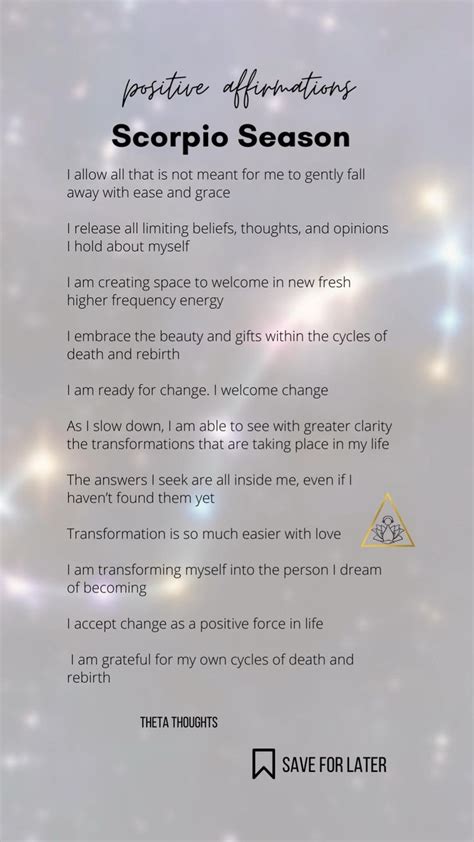 Affirmations For Scorpios And Scorpio Season Oct 23 Nov 21