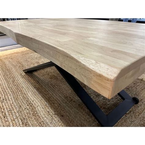 Table Basse Rehaussable Bois Et Acier Noir L120 Matika Maisons Du Monde