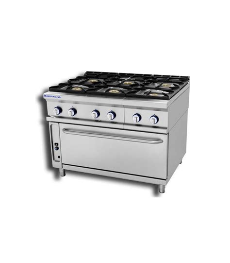 Cocina Industrial A Gas Gama Fuegos Con Horno Xl