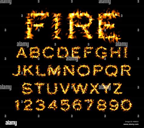 Feuer schriftart Fotos und Bildmaterial in hoher Auflösung Alamy