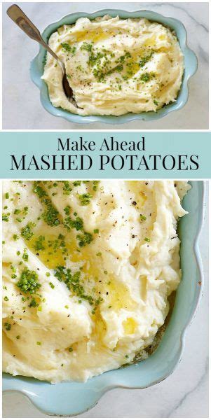 Make Ahead Mashed Potatoes Recipe Thanksgiving Recipes Side Dishes