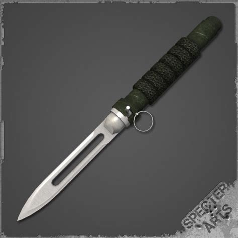 3d spring loaded ballistic knife