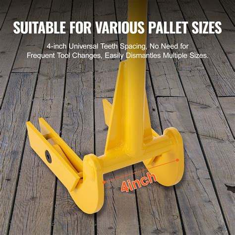 Kffkff Pallet Buster Deck Wrecker Pallet Tool Pry Bar 41 Inch Handle