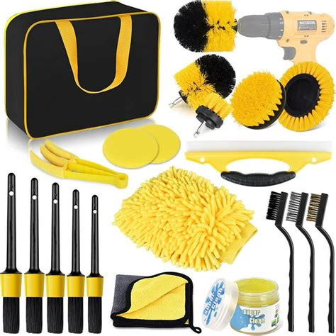 Pecham 20PCS Car Detailing Kit, Car Detailing Brush Set, Auto Detailing ...