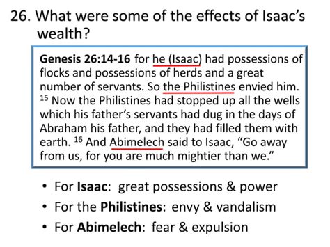 Isaac & Abimelek - Genesis 26:1-35 | PPT