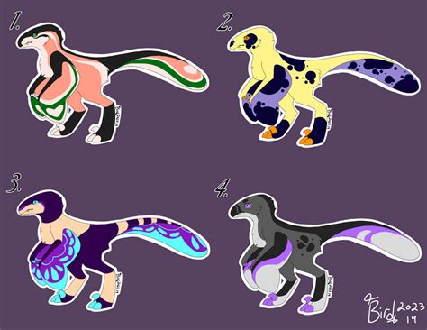 Feathered Raptor Adopts! (3/4 open) by BirdMythicana on DeviantArt