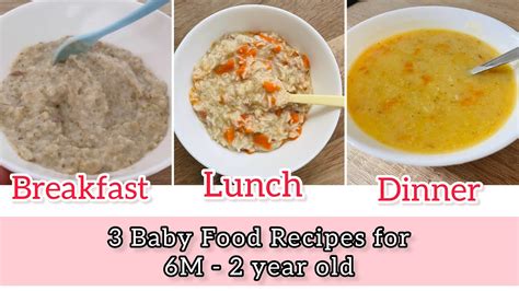 Baby Food Recipes For 6 Months To 2 Year Old 3 Healthy Weight Gain