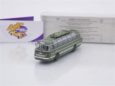 Mrs Modellautos Brekina 59470 Ikarus 55 Reisebus Baujahr 1968 grün