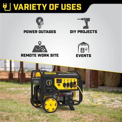 Champion Power Equipment Watt Dual Fuel Portable Generator With