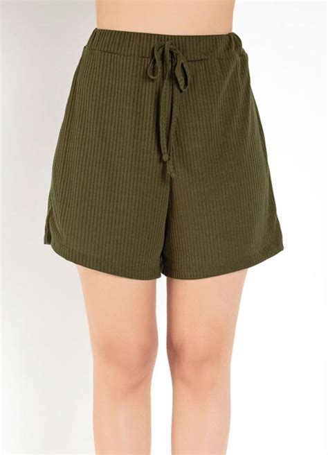 Short Verde Cordel Frontal Moda Pop