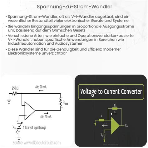 Spannung Zu Strom Wandler Wie Es Funktioniert Anwendung Vorteile