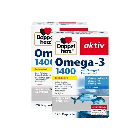 Doppelherz® Omega-3 1400 2x120 St - Shop Apotheke